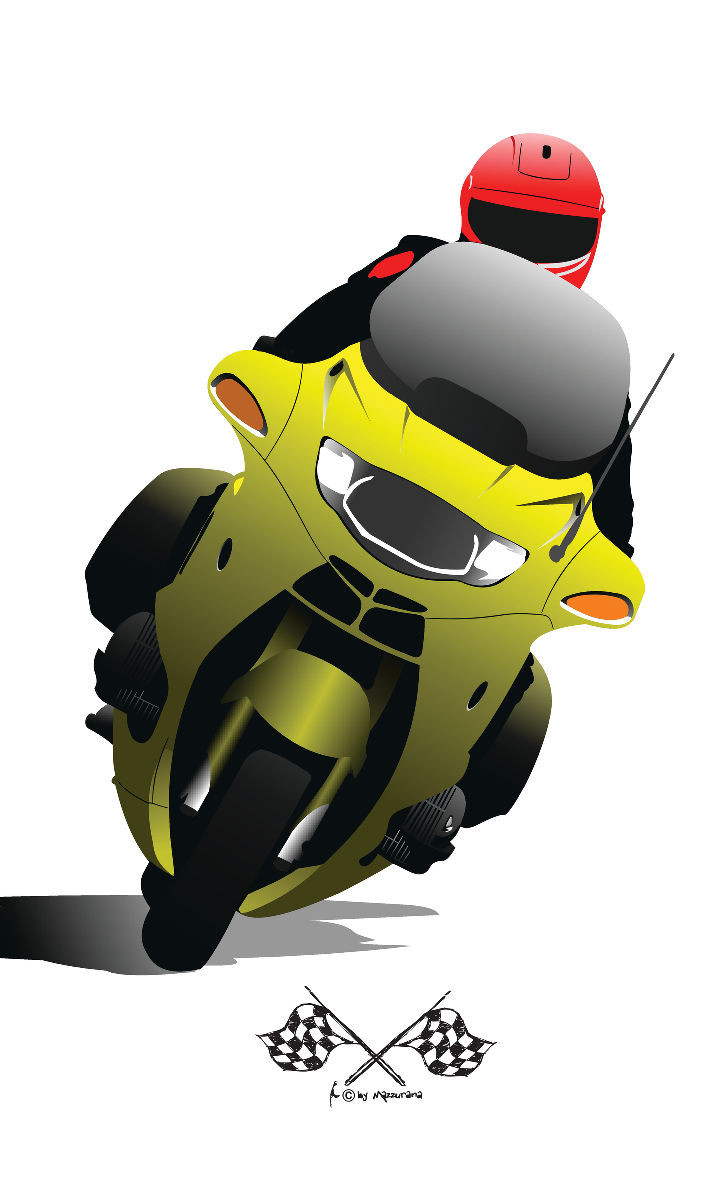 Bike Race 04 Flagge, Motorradflagge, Motorrad, Bikerflagge
