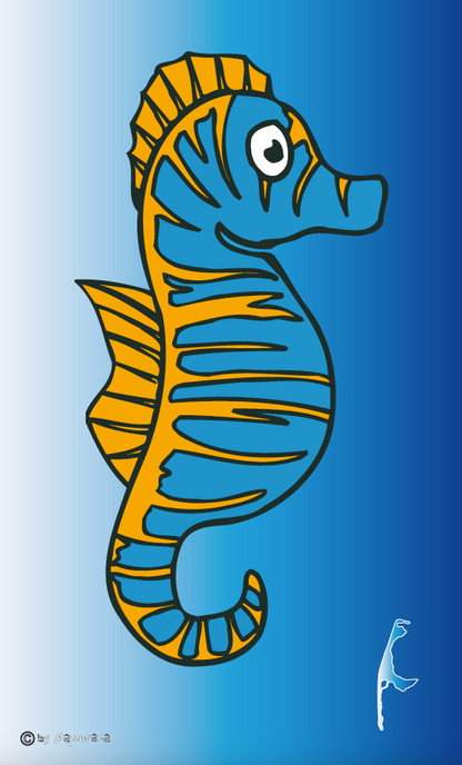 Drapeau hippocampe – Drapeau animal maritime Sylt