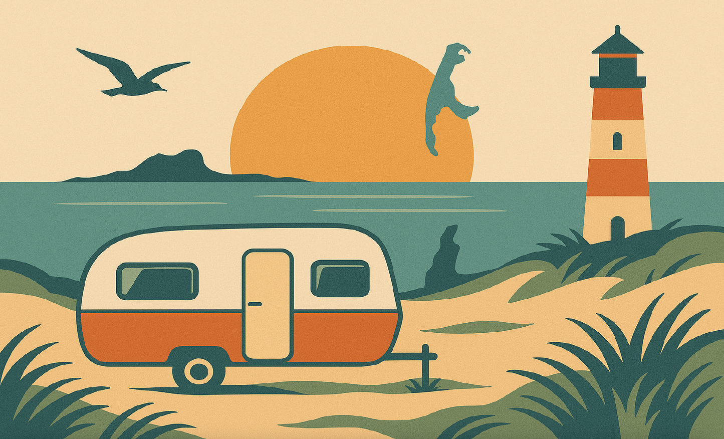 Sylt Flagge Camping – Wohnwagenidylle mit Inselblick