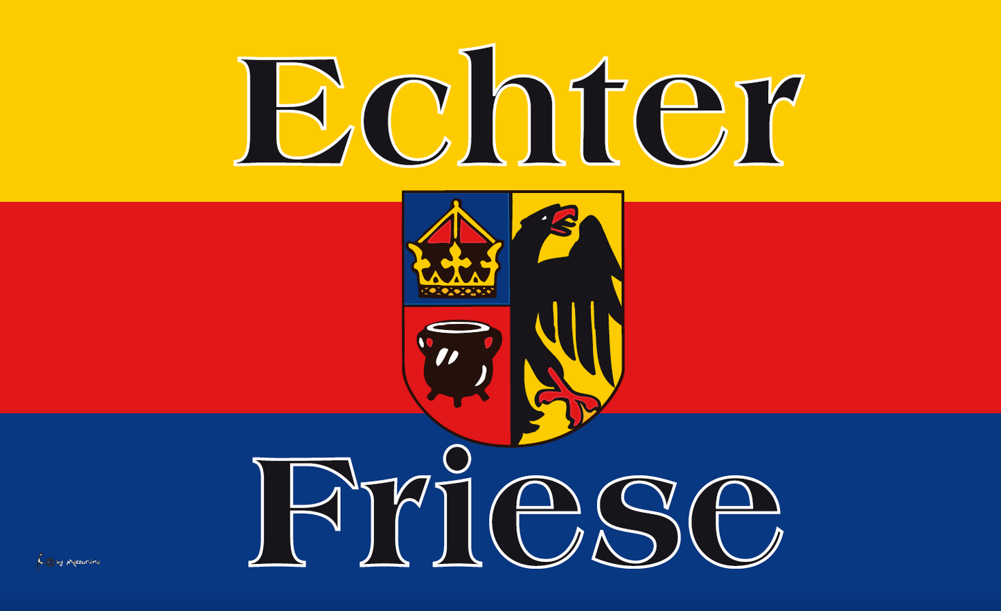 „Echter Friese“ Flagge von Sylt – Für alle mit friesischem Herzen