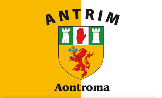 Antrimflagge GAA , GB, Großbitanienflagge, Nationalfahnen