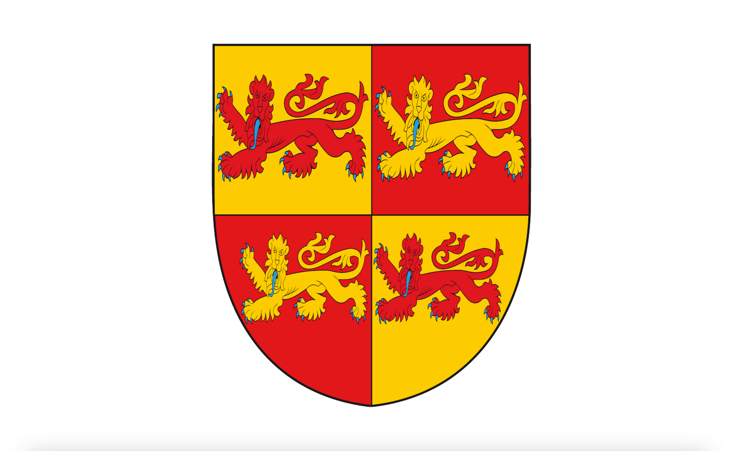 Walesflagge mit Wappen, GB, Wales, Großbitanienflagge, Nationalfahnen