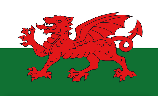 Walesflagge, GB, Wales, Großbitanienflagge, Nationalfahnen