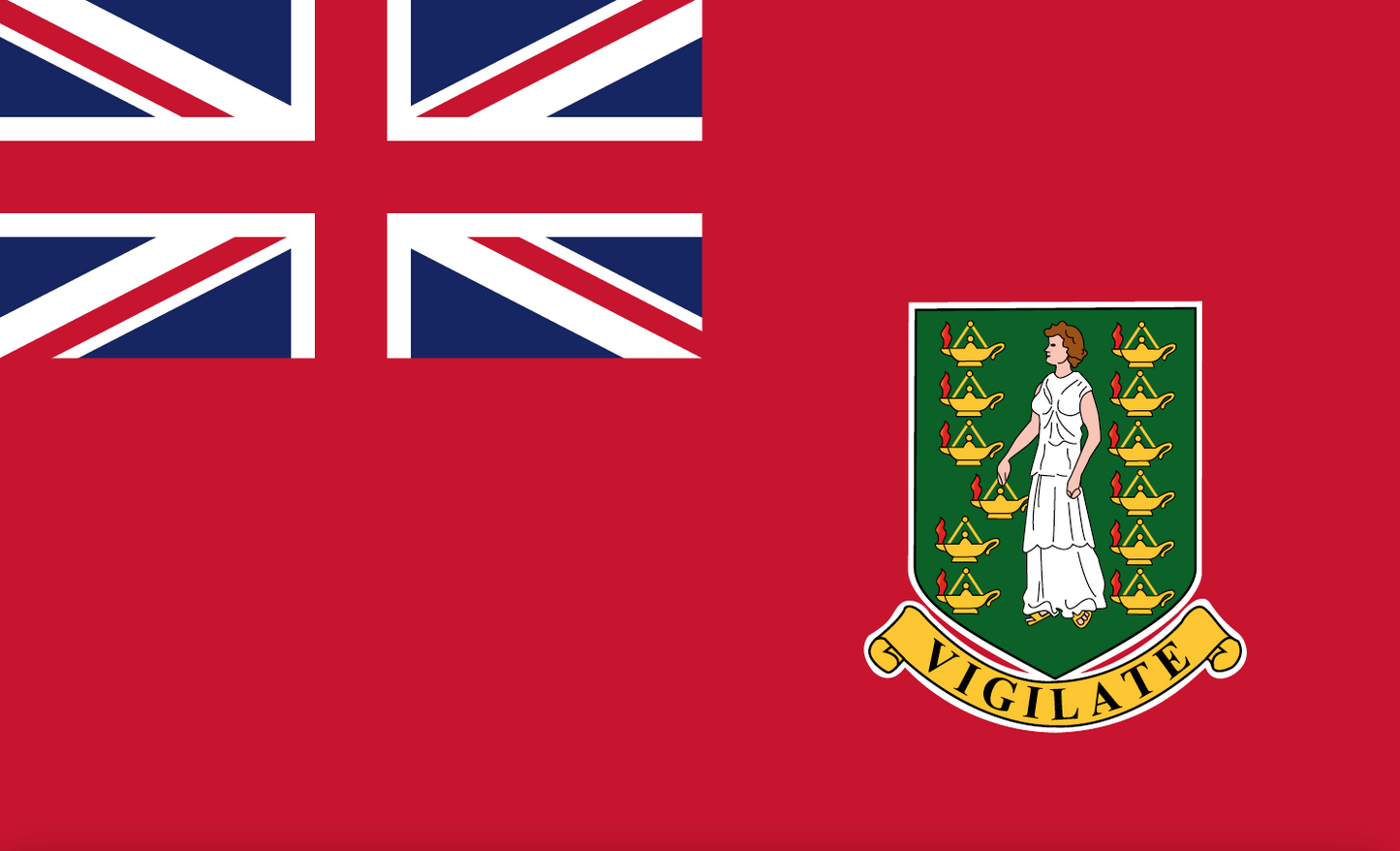 British Virgin Islands (Red Ensign) - Handelsflagge (Boots und Yachtflagge)