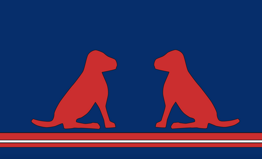 2-Hunde-Flagge, Hundeflagge ,Tierflaggen,,Sportflaggen, Vereinsfahnen, Verbandsflaggen