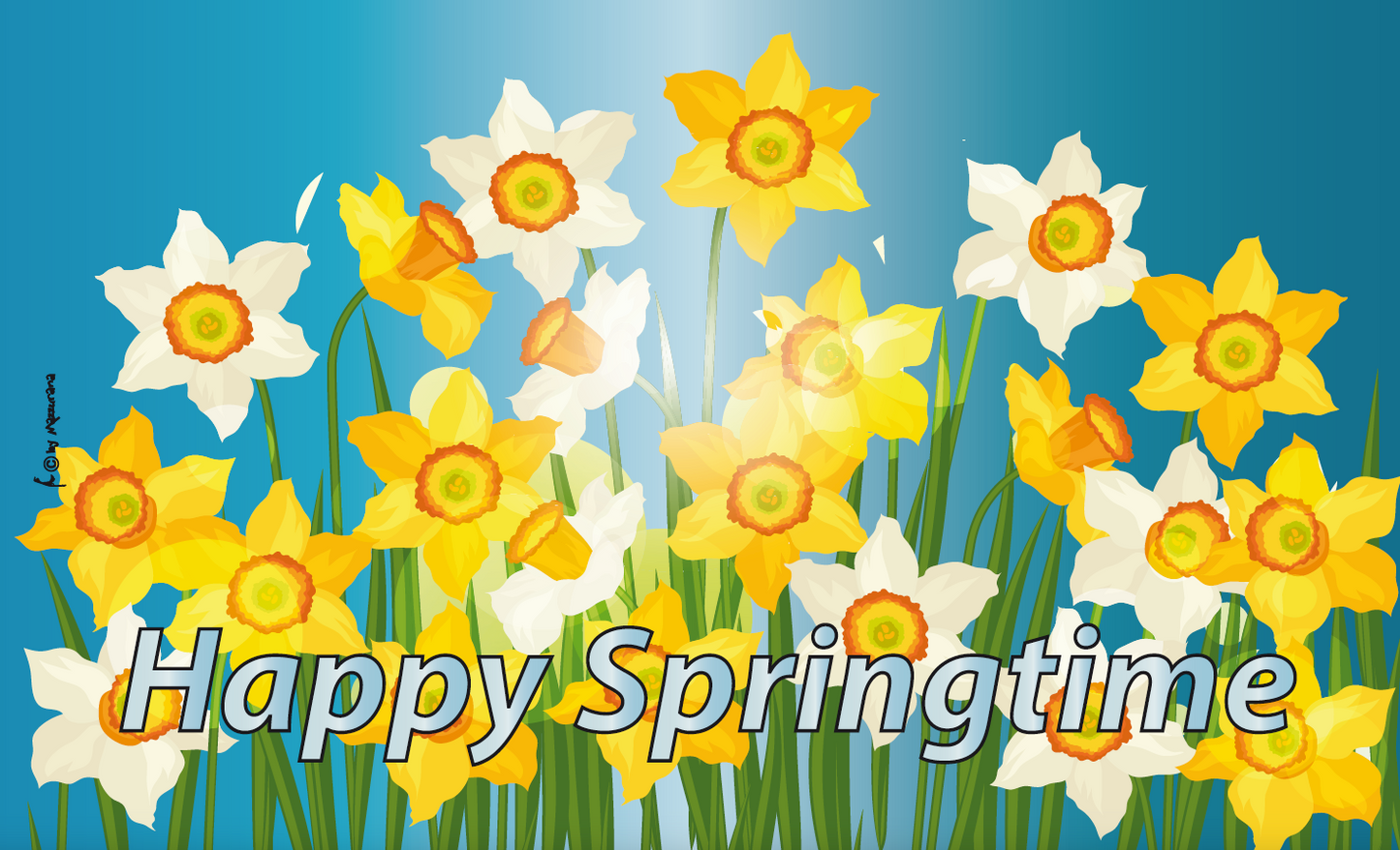 Blumenwiese Fahne, Osterfahne, Frühling