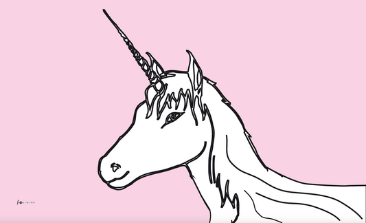 Einhorn-Flagge, stehend, Pferde, Spassfahnen, Fantasiefahnen, Kinderfahnen