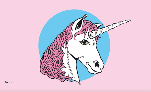 Einhorn-Flagge,Rosa, Pferde, Spassfahnen, Fantasiefahnen, Kinderfahnen
