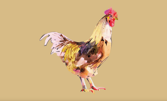 Hahnflagge 17, Hühnerflagge, Huhn, Tierflagge