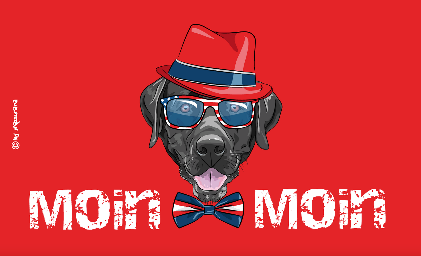 Hund Moin Flagge, Moin Moin, Dog
