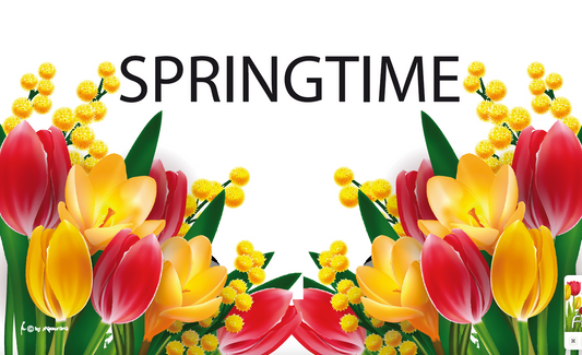 Frühlingsblumen Fahne, Osterfahne, Frühling