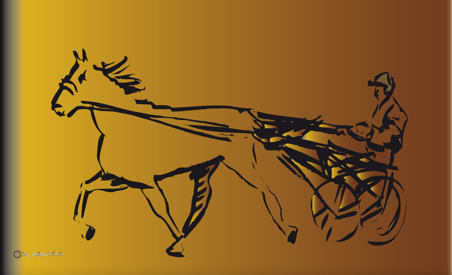 Horse flag sulky, riding, horse flags