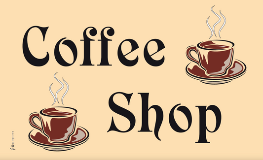 Coffe-Shop-Flagge,Gastronomieflaggen, Hotel, Restaurant, Bistro