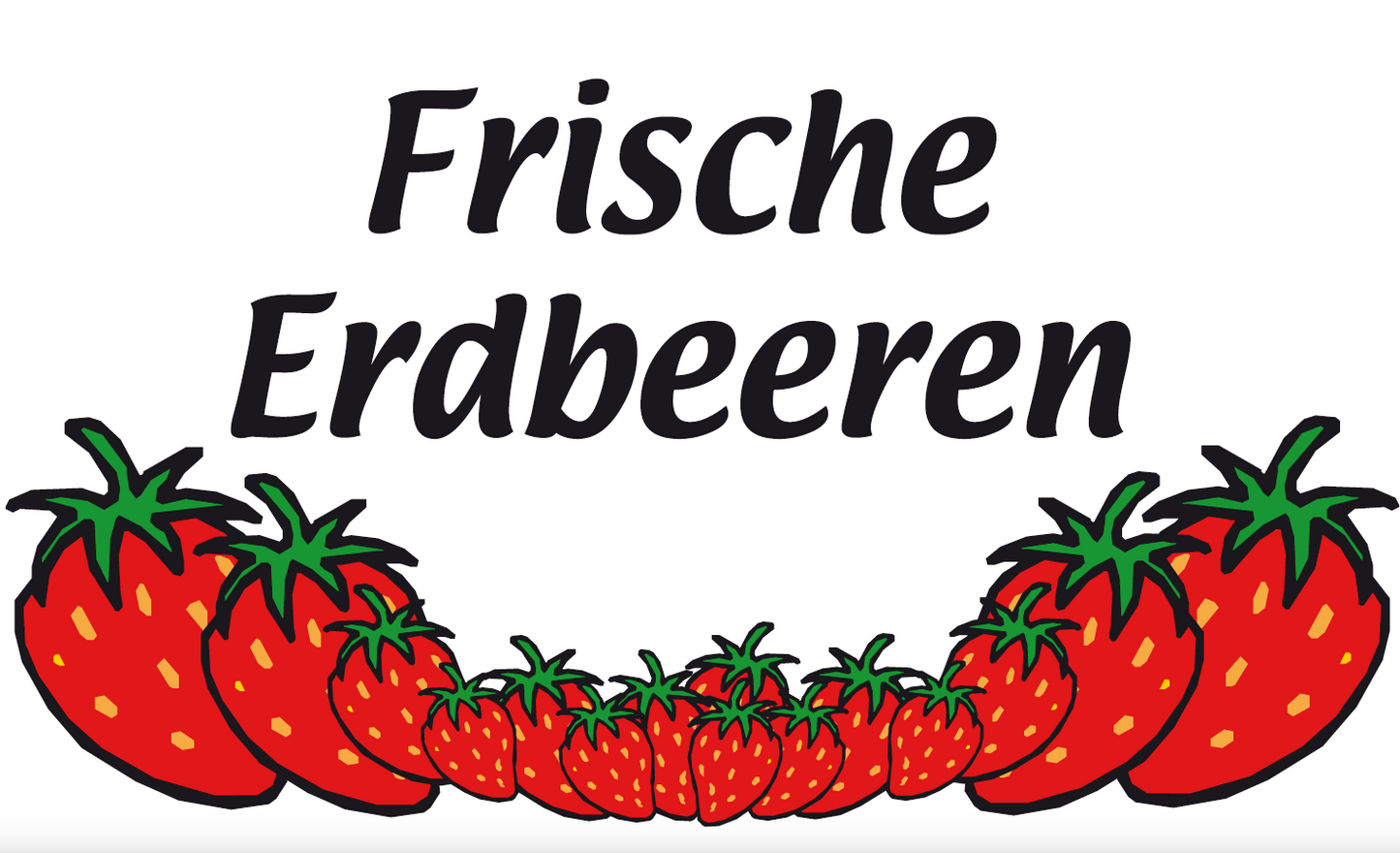 Frische Erdbeeren-Flagge, Gastronomieflaggen, Hotel, Restaurant, Bistro