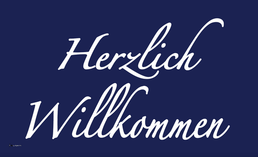 Herzlich Willkommen-Flagge,Werbeflagge,