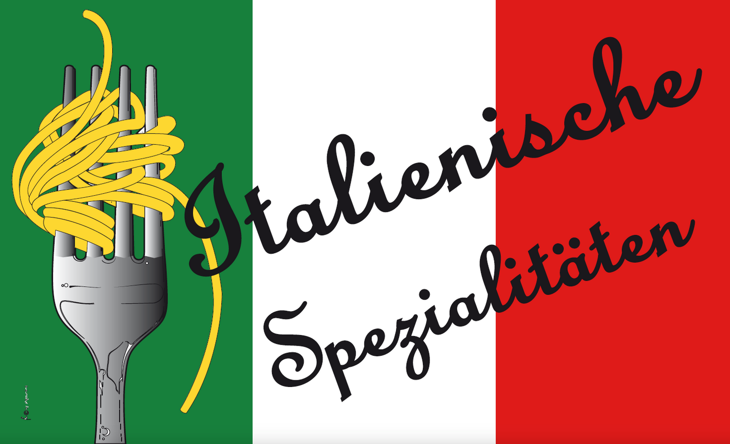 Italienische Spezialitäten-Flagge,Gastronomieflaggen, Hotel, Restaurant, Bistro