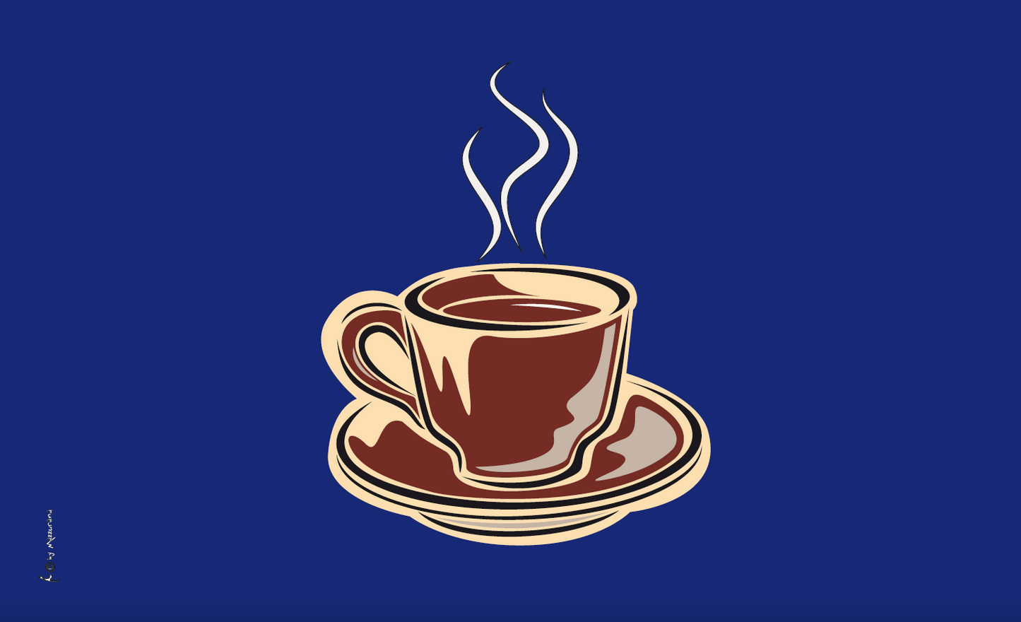 Kaffee-Flagge,blau, Gastronomieflaggen, Hotel, Café, Restaurant, Bistro