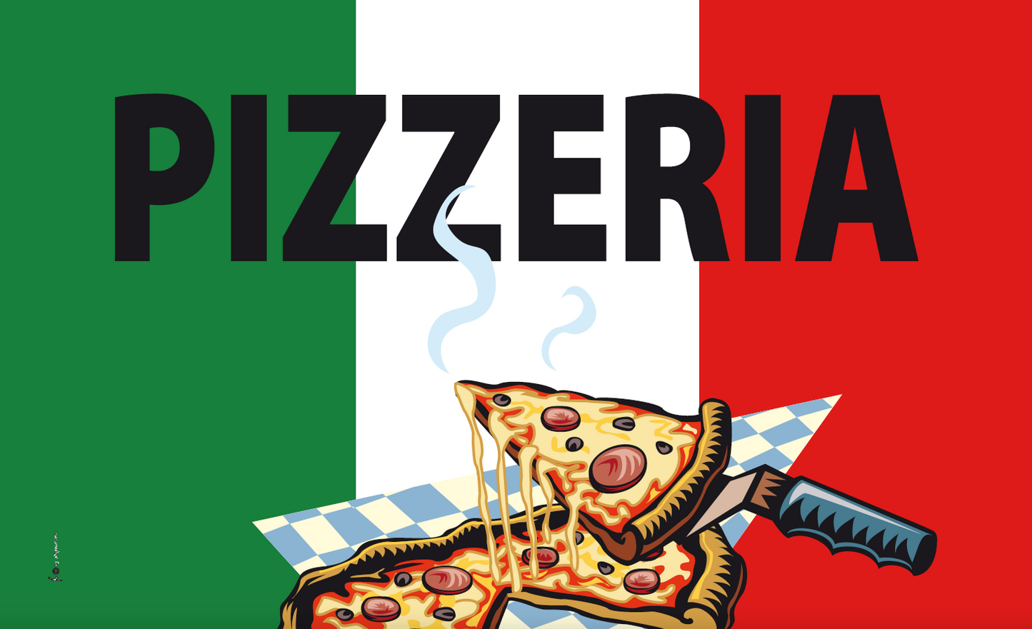 Pizzeria-Flagge,Gastronomieflaggen,Hotel, Café, Restaurant, Bistro