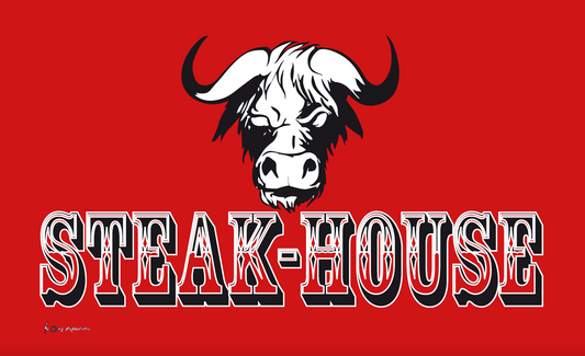 Steak-House-Flagge 5,Gastronomieflaggen, Hotel, Café, Restaurant