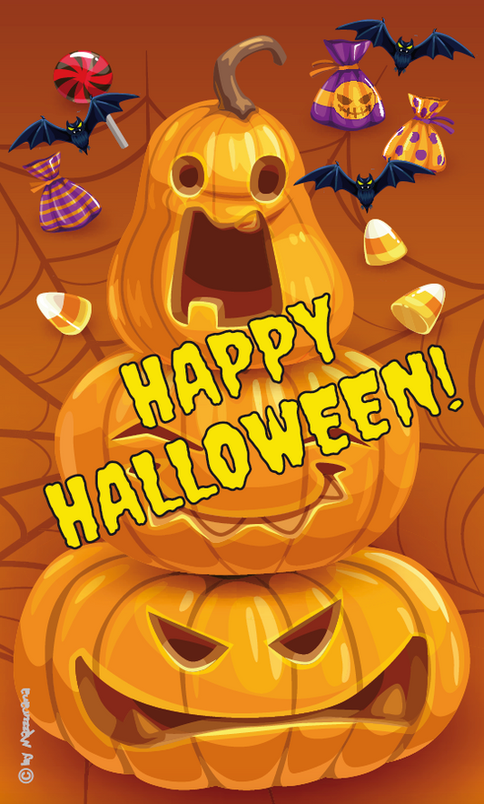 Happy Halloween Flagge, Halloween Fahne, Halloween Flagge