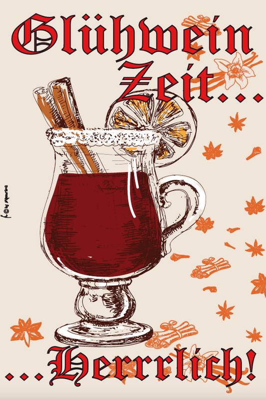 Glühweinflagge, Gastronomieflagge, Winterzeit