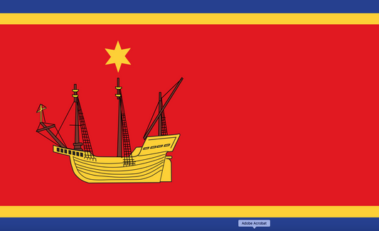 Föhrflagge, Schleswigholstein, Deutschland Inseln, Gemeindeflaggenlagge