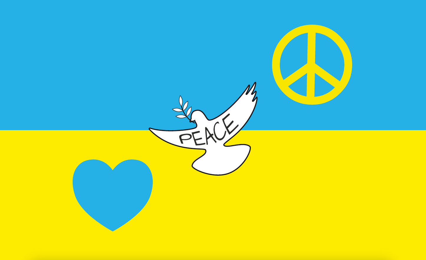 Ukraine Peace, Weltfrieden, PeaceFlagge, Friedensfahne