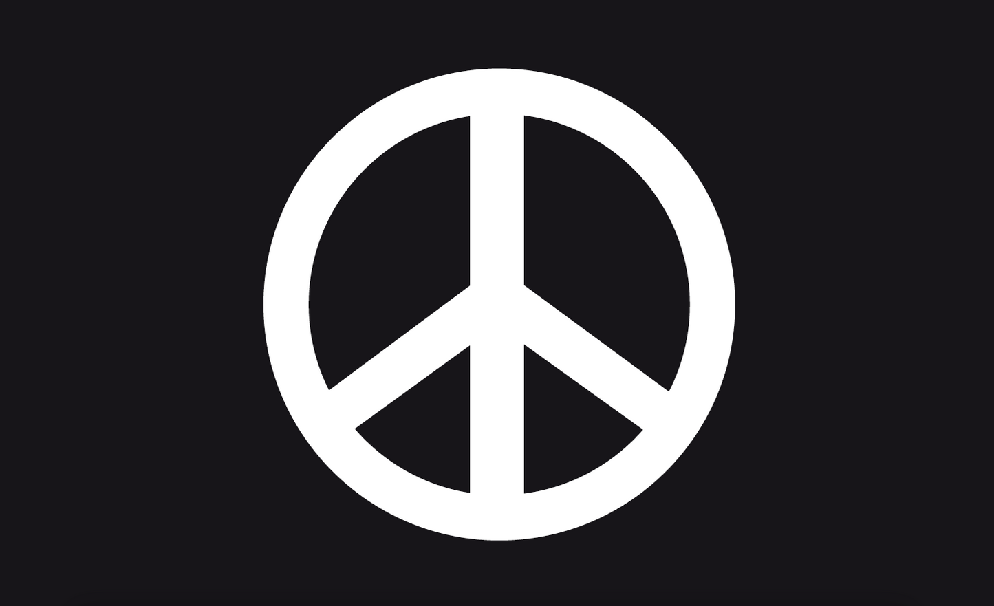Peace, Peace Schwarz-Weiß Flagge