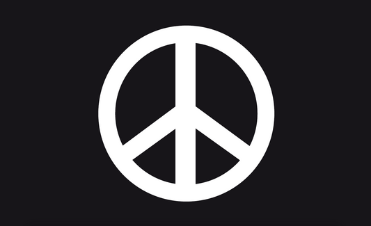 Peace, Peace Schwarz-Weiß Flagge