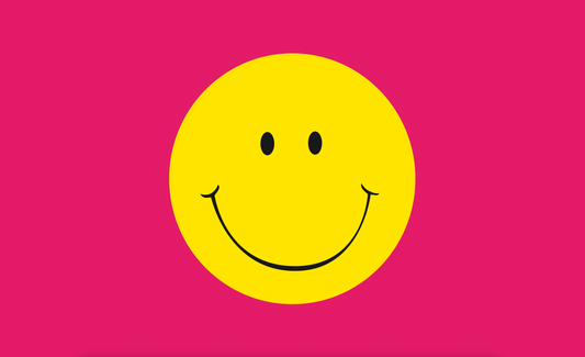 Smily-Flagge,pink,Spassfahnen, Fantasiefahnen, Kinderfahnen, Zeichenfahnen