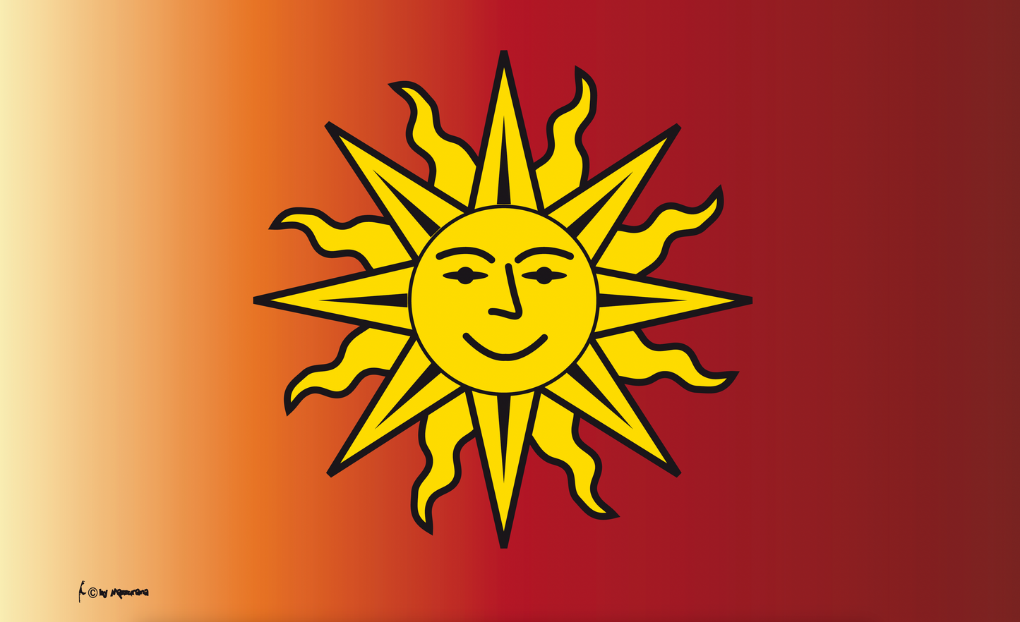Sonnen-Flagge,Spassfahnen, Fantasiefahnen, Kinderfahnen, Zeichenfahnen