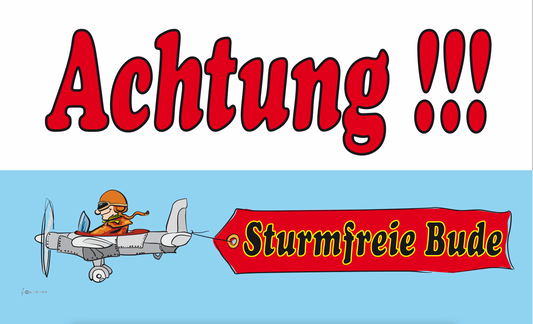 Sturmfreie Bude Flieger-flagge,-Flagge,Festlichkeiten, Partys,Feiern,Familienfeste