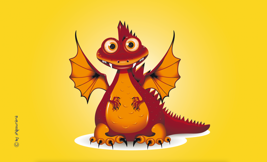 Drachen Flagge 2, Drachenfahne, Ritterfahne, Drachen Flagge