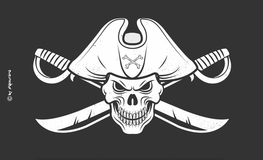 Pirat - Angry Pirat Flagge, Pirateflaggen, Piratenfahne