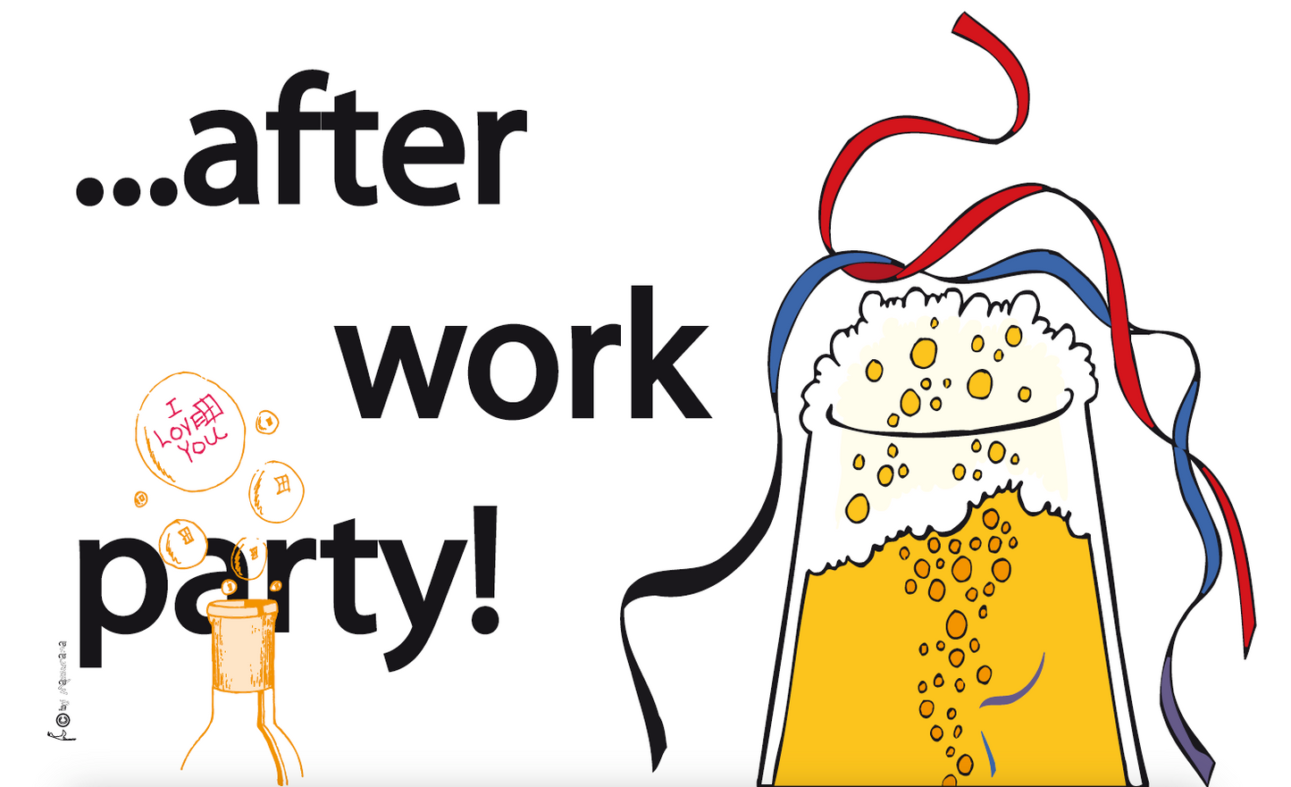 After Work Party-Flagge 2,Gastronomieflaggen, Hotel, Restaurant, Bistro