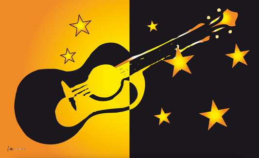 Gitarre-Musikflaggen, Hobbyflaggen,Flaggen, Fahnen, Wimpel