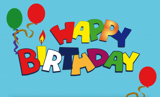 Happy Birthday bunt, Geburtstagflagge