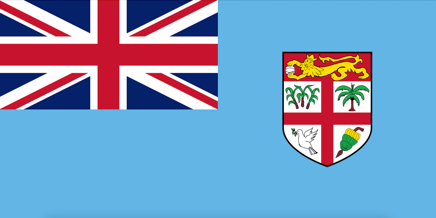 Drapeau des îles Fidji avec armoiries, île, drapeaux nationaux