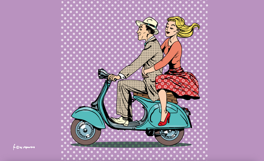 Vespa Rollerfreuden Flagge, Vespa Rollerfahne