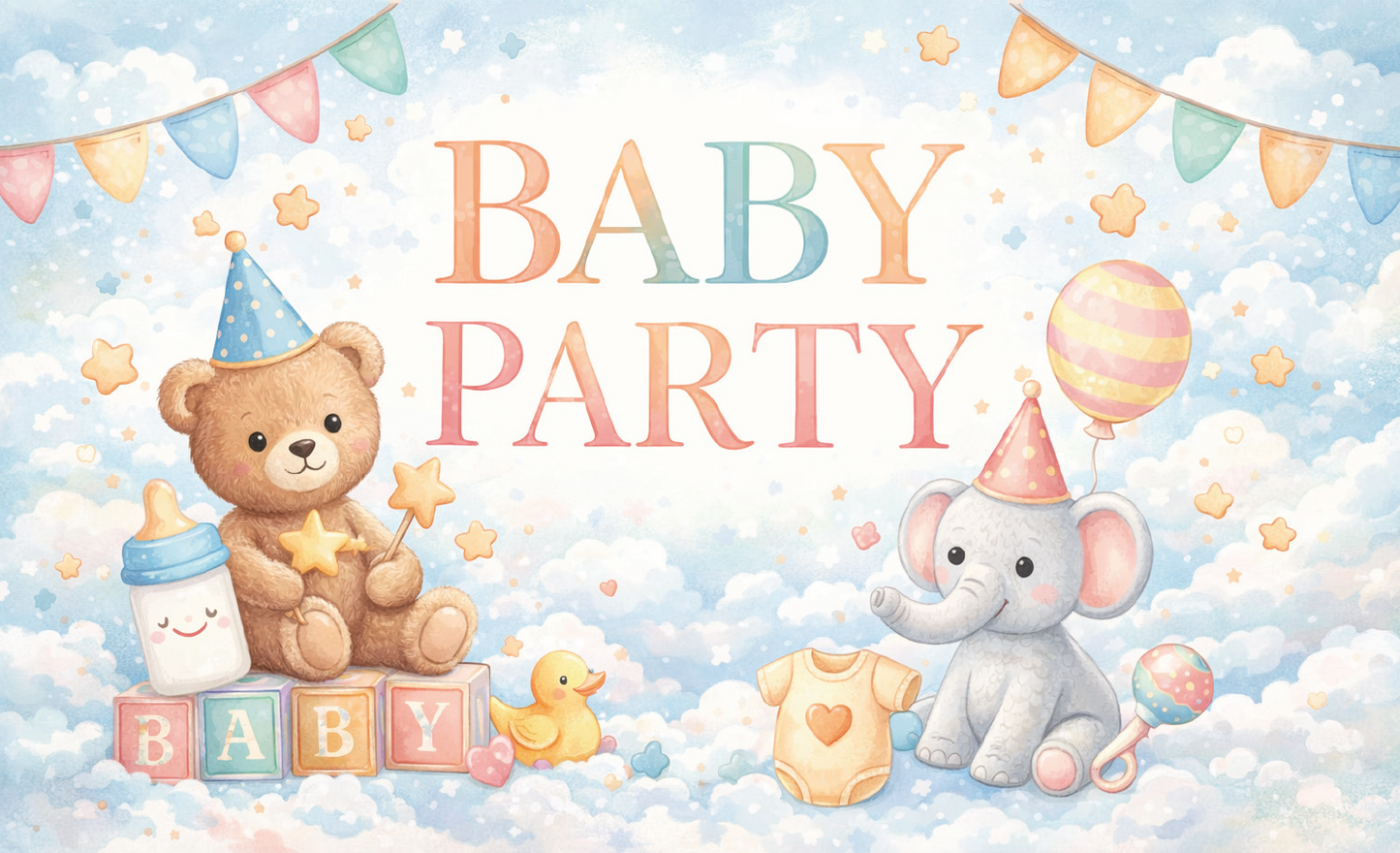 Baby Party Flagge – Niedliche Baby Fahne