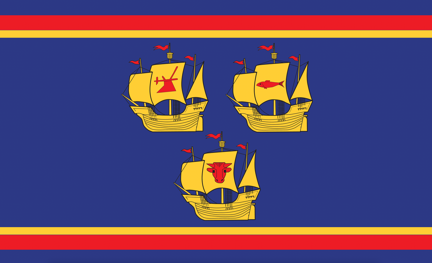 3 Koggen - Nordfrieslandflagge