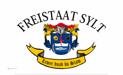 Drapeau blanc de l'État libre de Sylt – Élégant. Clair. Liberté nordique.