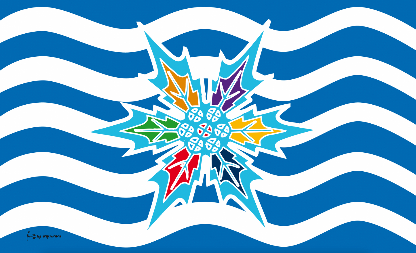 Kampen Flagge „Bunte Distel“ – Farbenfrohes Statement aus Sylt