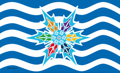 Kampen flag “Colorful Thistle” – A colorful statement from Sylt