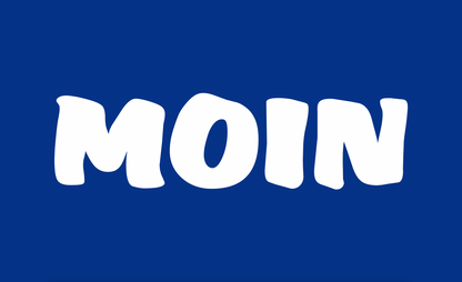 Drapeau MOIN – Salutation nord-allemande sous forme de drapeau | Résistant aux intempéries et lavable | Symbole maritime et décoration