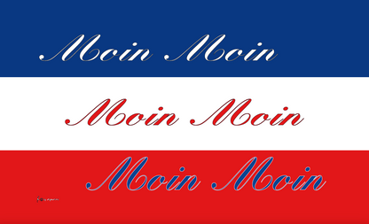 Bonjour ! Drapeau aux couleurs du Schleswig-Holstein – une touche de charme nord-allemand pour la maison et les déplacements