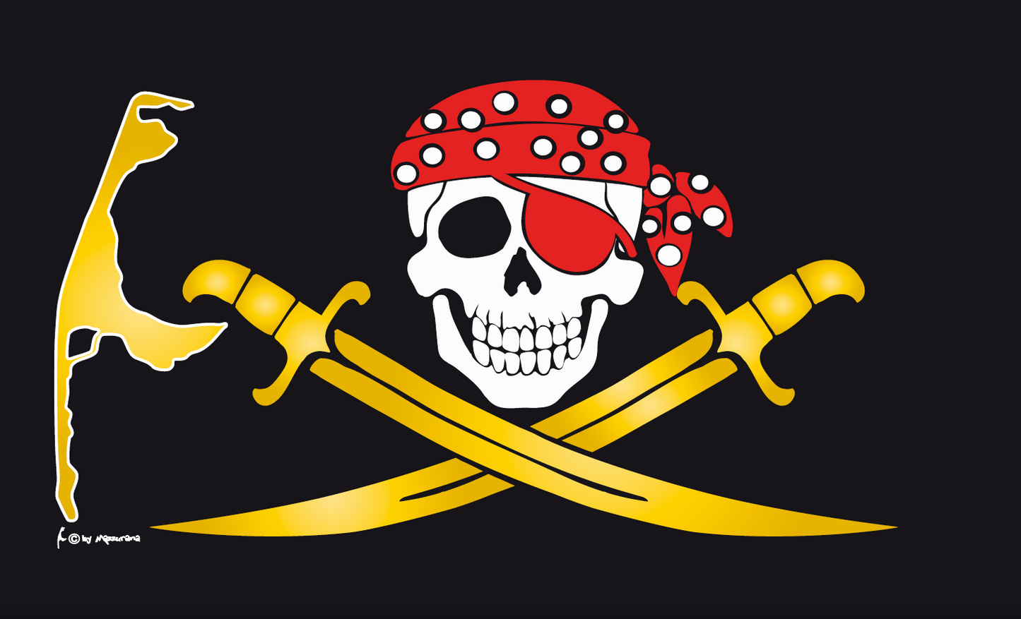 Piratenflagge Sylt-Gold – Insel-Flair mit rebellischem Stil