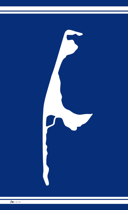 Drapeau bleu vertical de Sylt – L’île de caractère, présentée dans un style moderne