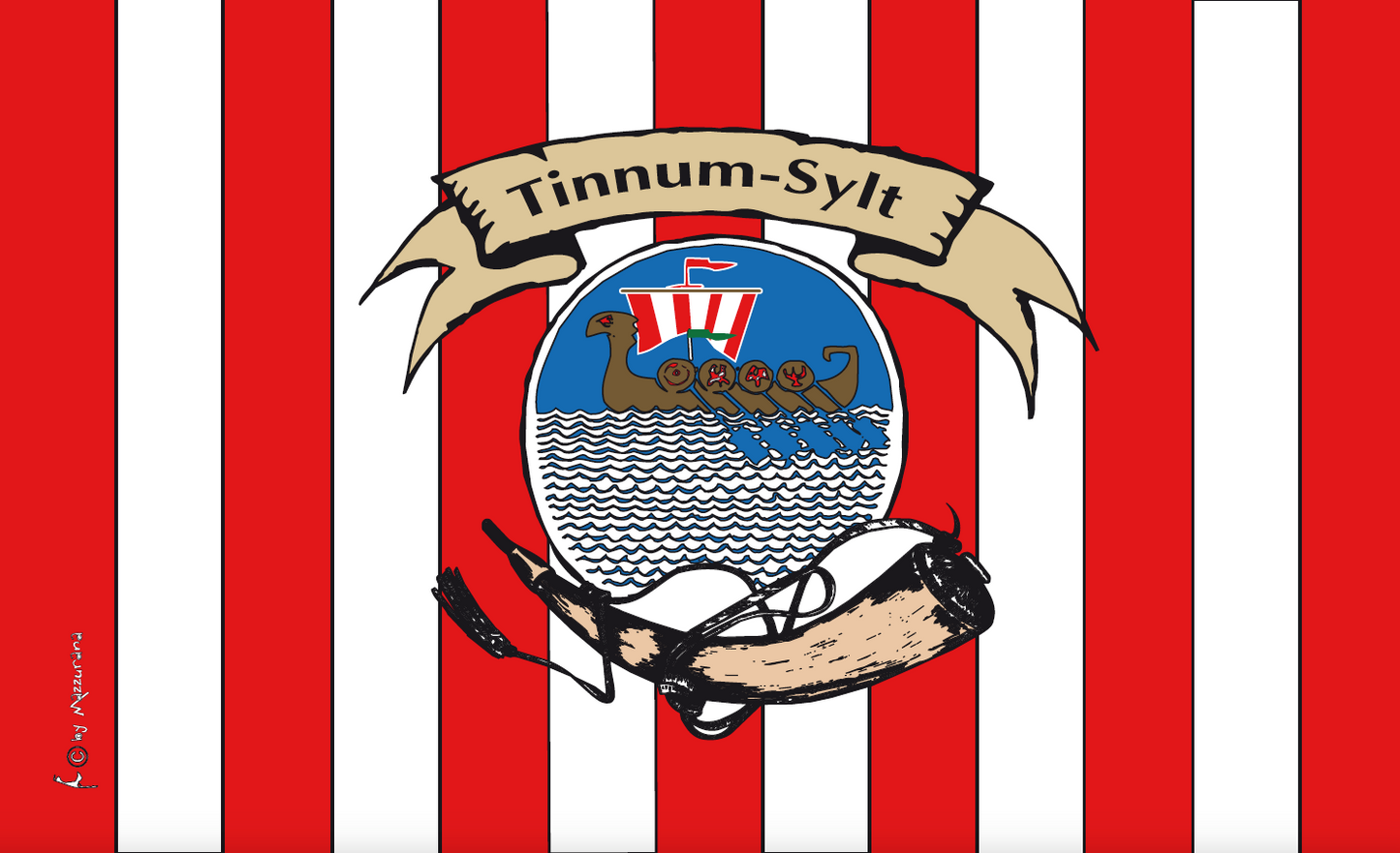 Tinnum-Sylt Flagge – Nordisches Traditionssymbol mit Wikinger-Charme