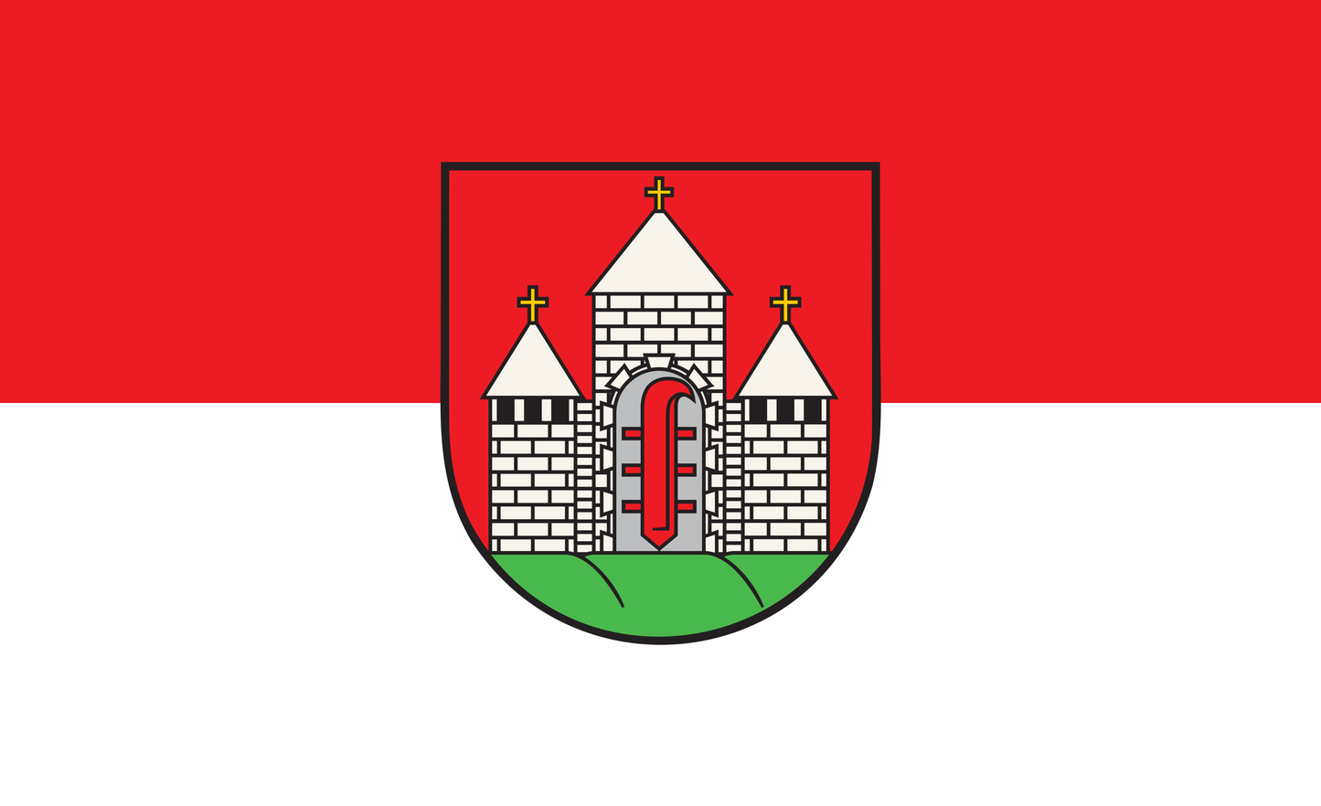 Brüssow town flag, Brandenburg